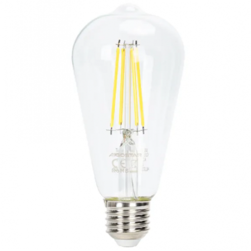 Obrázok pre Stmievateľná LED žiarovka E27 6W/600lm , ST64 LED vlákno , Studená biela