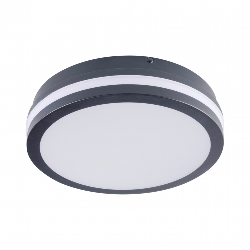 Obrázok pre Kanlux Vodeodolný LED Ceiling kruhový čierny BENO 12W/18W 1740lm , 220mm , IP65 , s mikrovlnným senzorom, CCT