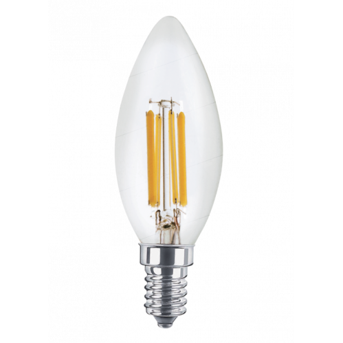 Obrázok pre LED žiarovka E14 6W/806lm ICD , svieca C37 LED vlákno , Neutrálna biela