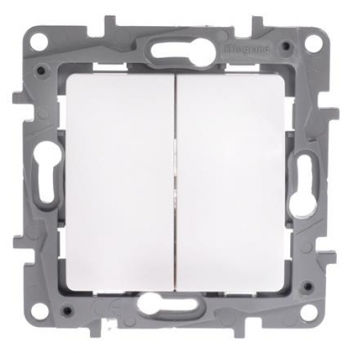 Obrázok pre LEGRAND Niloe Dvojpáčkový lustrový vypínač sériový č.5 764506 biely