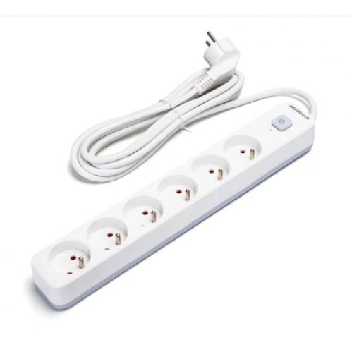 Obrázok pre Predlžovací kábel - predlžovačka , 6-zásuvková , 3m , s vypínačom 