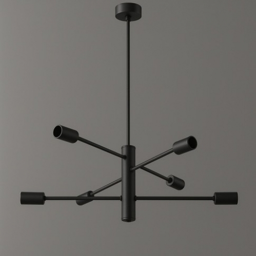 Obrázok pre Závesný luster 6xE27/230V/Čierna