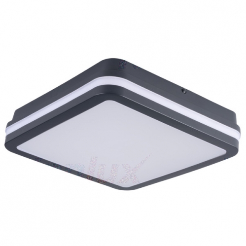 Obrázok pre Kanlux Vodeodolný LED Ceiling štvorcový čierny BENO 12W/18W , 1630lm/1770lm , 220mm , IP65 , s mikrovlným senzorom , CCT
