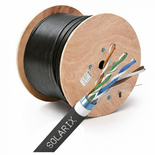 Obrázok pre Sieťový kábel FTP Cat5e - Vonkajší kábel , PE+PVC plášť, drôt, CCA