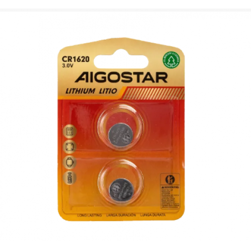 Obrázok pre Sada 2ks lítiových batérií Aigostar CR1620 3V