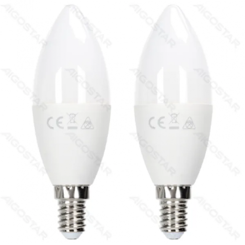 Obrázok pre Sada 2ks LED žiarovka E14 11W/1060lm , svieca C37 , Studená biela