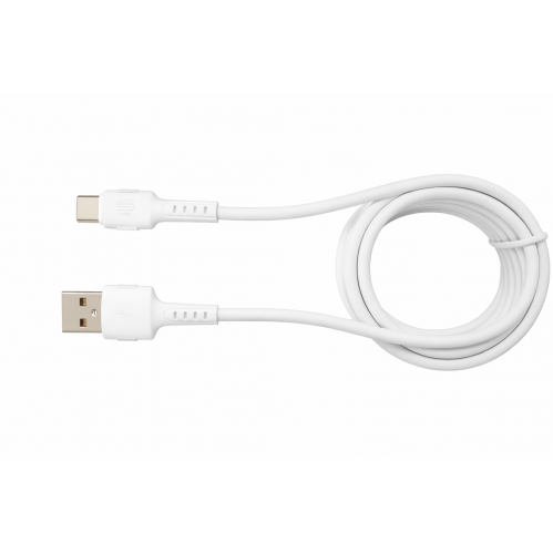 Obrázok pre Nabíjací dátový kábel USB/Type-C, 2.0M, 3A, biely