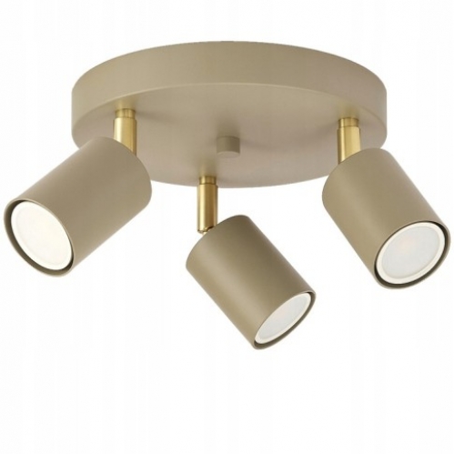 Obrázok pre SPOTI Ecru Prisadený Luster 3xGU10/230V/Cappuccino+Zlatá