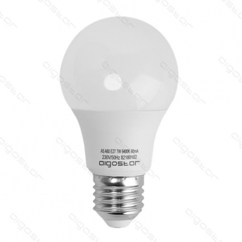 Obrázok pre LED žiarovka E27 7W/595lm , klasik A60 , Studená biela