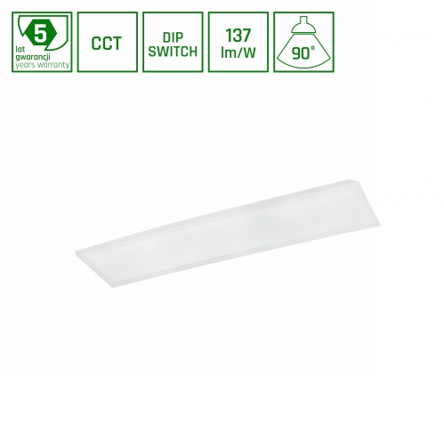 Obrázok pre LED panel hranatý biely 26W/36W/46W 6300lm , 1195x295mm , CCT - Back Lit s PZH