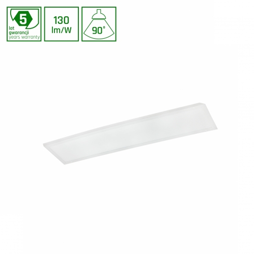 Obrázok pre Led Panel hranatý biely 40W/5200lm 1195x295mm Neutrálna biela s PZH