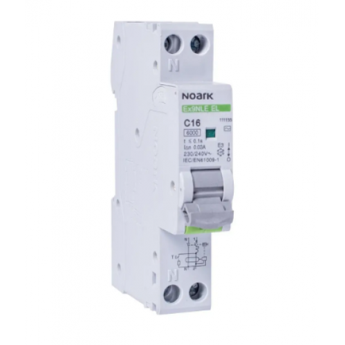Obrázok pre Noark 1M Kombinovaný chránič Ex9NLE EL 1PN C10 30mA