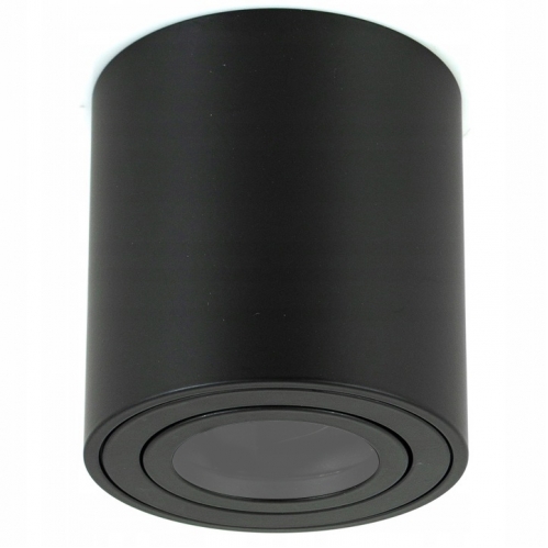 Obrázok pre Stropné bodové prisadené svietidlo AQUARIO 1xGU10 valcové IP54 (čierna pieskovaná)