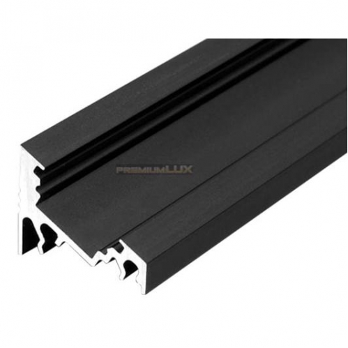 Obrázok pre Led profil rohový hliníkový Corner10 čierny bez krytky - 2m