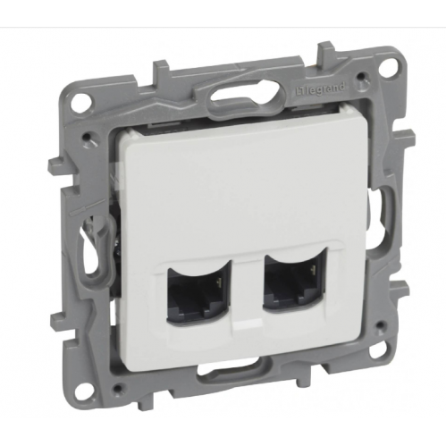 Obrázok pre LEGRAND Niloe Dvojitá Dátová zásuvka 2xRJ45 kat. 6 FTP biela