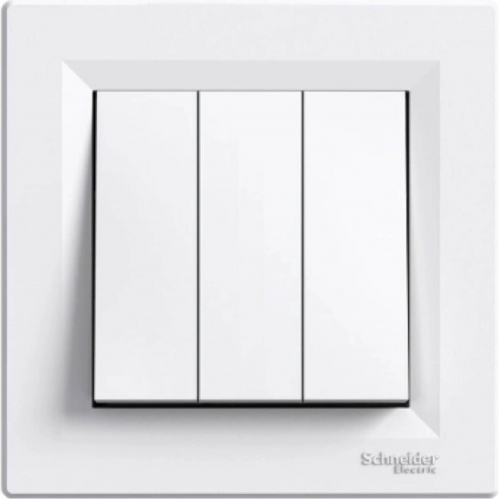 Obrázok pre SCHNEIDER Electric Trojpáčkový vypínač č.1 s rámčekom Asfora biely