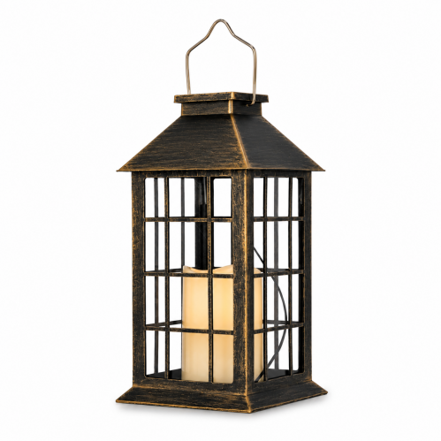 Obrázok pre Solárny LED lampáš CANDELIO, zlatá