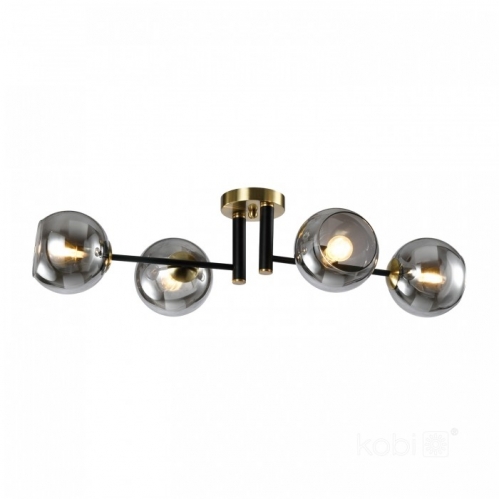 Obrázok pre Lampa luster GLOBE ELEGANCE SMOKE 4xE14/230V/Čierna