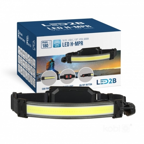 Obrázok pre Led čelová lampa - univerzálna čelovka nabíjateľná, 3-módová, so zadným svietením