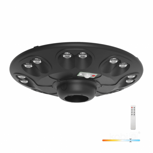 Obrázok pre LED Solárne Pouličné verejné osvetlenie LUVIA UFO 15W/1500lm, IP54 , so senzorom , Studená biela s diaľkovým ovládaním
