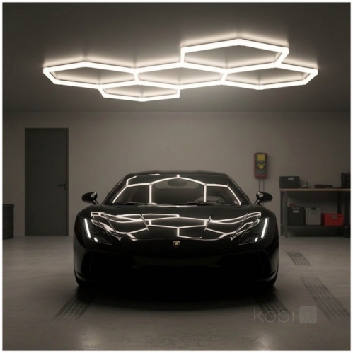Obrázok pre LED HEXLINE Stropné prisadené svietidlo 216W/230V/Biela, Neutrálna biela 300x208cm