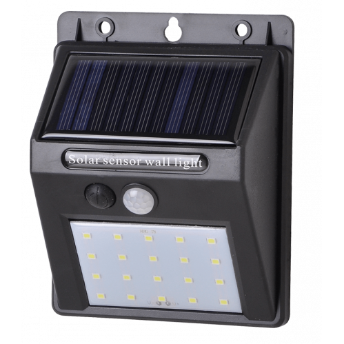 Obrázok pre Nástenné Solárne LED osvetlenie 1,1W/80lm , IP44 , so senzorom , 20LED , Neutrálna biela