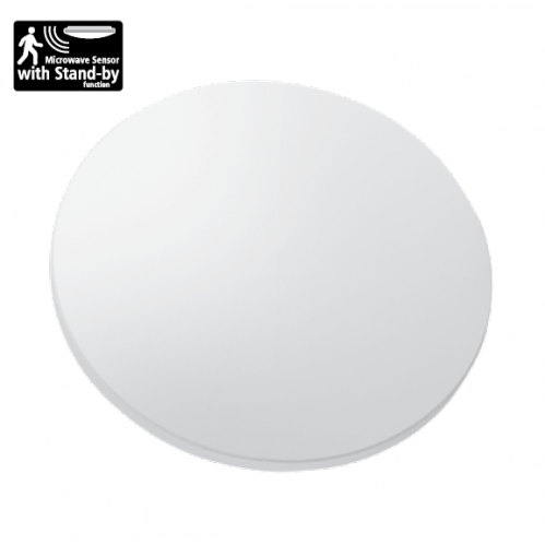 Obrázok pre Led Ceiling vodeodolný kruhový biely 12W/1270lm 255mm , IP44 , IK04 , s mikrovlnným senzorom , Neutrálna biela