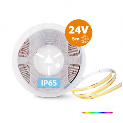 Obrázok pre LED pás vodeodolný IP65 30w/m , COB , 24V DC - RGB - 1m
