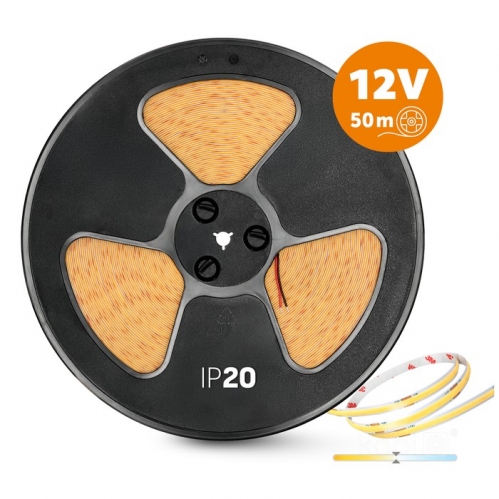 Obrázok pre LED pás prachuvzdorný IP20 10w/m , 320COB/m , 1000Lm/m , 12V DC - Neutrálna biela - 1m
