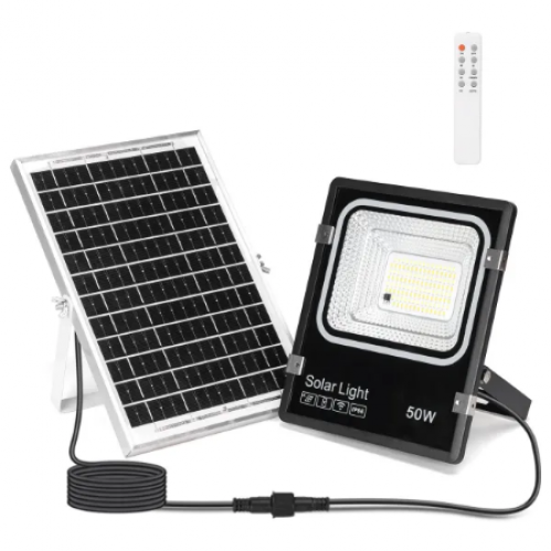 Obrázok pre Solárny LED Reflektor 50W/500lm IP66 CCT s diaľkovým ovládaním