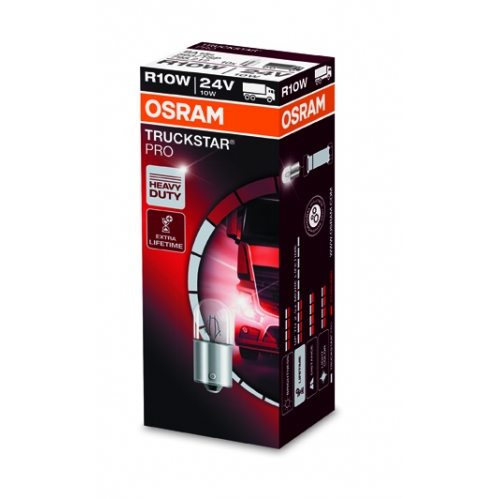 Obrázok pre OSRAM Halogénová Autožiarovka TRUCKSTAR PRO O5637TSP - Ba15s , 24V , 10W , R10W +100% životnosti