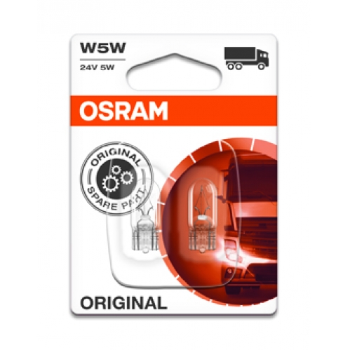 Obrázok pre OSRAM Halogénová Autožiarovka ORIGINAL O2845-02B  - W5W , 24V , 5W , T10 , 2ks v balení