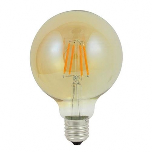 Obrázok pre LED žiarovka POLUX Vintage Amber E27 4W/320lm , G95 , teplá = 35W
