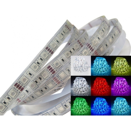 Obrázok pre Profi RGB LED pás prachuvzdorný IP20 14,4w/m , 60led/m , 960Lm/m , 12V DC - RGB - 1m