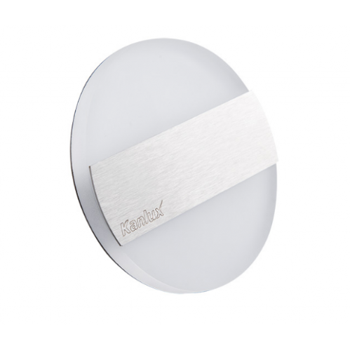 Obrázok pre Schodové svietidlo kruhové KANLUX LIRIA MINI 0,8W/15lm , brúsené striebro , 12V DC , studená biela