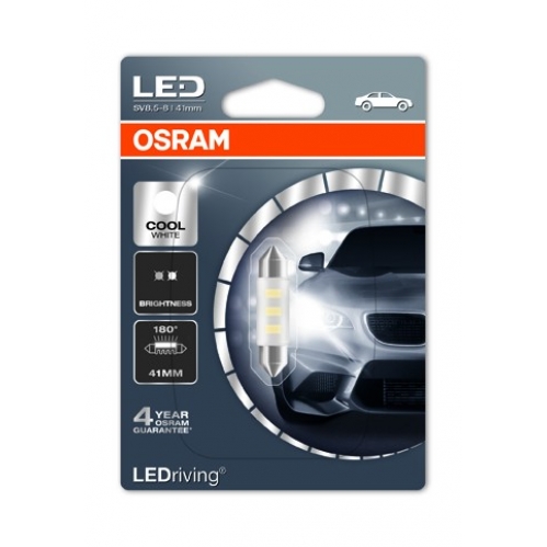 Obrázok pre OSRAM LED Autožiarovka 6441CW-01B - C5W , 12V , 0,5W , SV8.5-8 , 41mm , ZÁRUKA 4 ROKY!