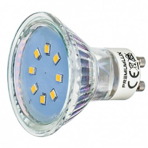 Obrázok pre LED žiarovka GU10 1W/90lm , 8SMD2835 , IP44 , modrá = 9W