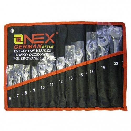 Obrázok pre Sada Očko-vidlicových Kľúčov ONEX 12 kusov