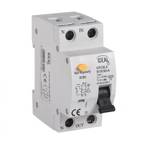 Obrázok pre Kanlux IDEAL Prúdový chránič s ističom KRO6-2/B25/30