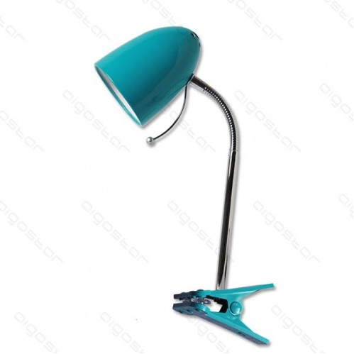 Obrázok pre LED stolná flexibilná lampa AZUL E27 modrá s klipom