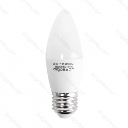 Obrázok pre LED žiarovka E27 9W/675lm , C37 , Teplá biela