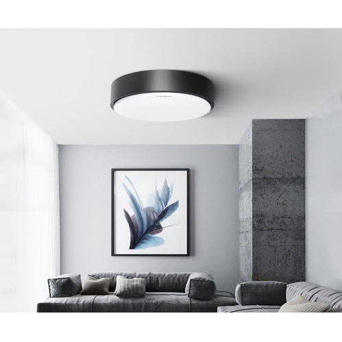 Obrázok pre Led Ceiling kruhový čierny prisadený LIGHT02 12W/600lm , 230mm , Neutrálna biela