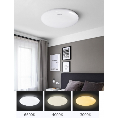 Obrázok pre Led Ceiling LIGHT08 kruhový biely 18W/1350lm 318mm s nastaviteľnou farbou svetla 3000K/4000K/6500K