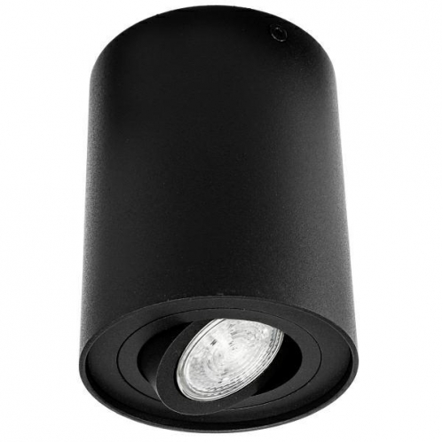 Obrázok pre Stropné bodové prisadené svietidlo ALASKA 1xGU10 valcové (čierna pieskovaná)