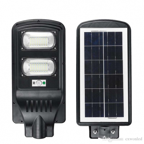 Obrázok pre LED Solárne Pouličné verejné osvetlenie 60W, IP67 , so senzorom , Studená biela s diaľkovým ovládaním