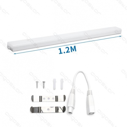 Obrázok pre LED prisadené trubicové svietidlo 24W/2400lm , 1180x70mm , IP20 IK08 , Neutrálna biela s prívodným káblom a vidlicou