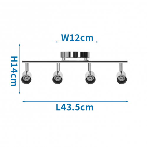 Obrázok pre Lampa luster 4xGU10/230V/Strieborná