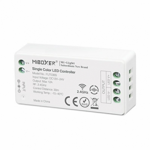 Obrázok pre Prijímač diaľkového ovládania RF Mi-Light MiBOXER 12A 144W 2,4gHz 4 pásmový