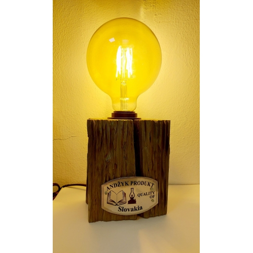 Obrázok pre HandMade Drevená Stolná lampa 1xE27