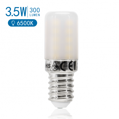 Obrázok pre LED žiarovka do chladničky E14 3,5W/300lm , T18 , Studená biela